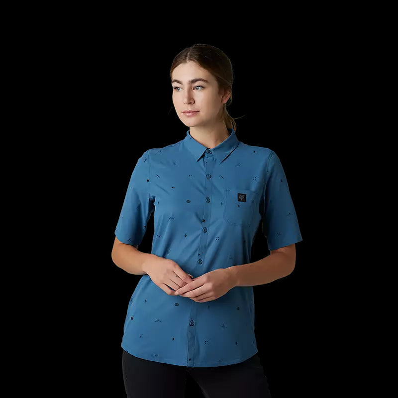 Fox Racing - Womens Ranger Ss Woven Jersey - Drk Slt - S