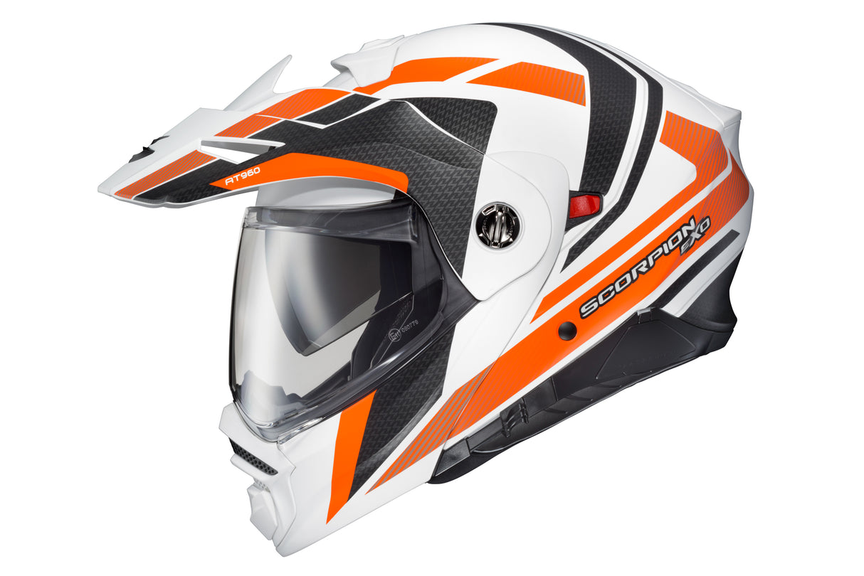 Scorpion - Exo At960 Modular Helmet Hicks White/Orange 2x