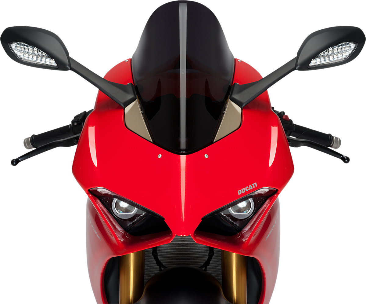 Puig Hi-Tech Parts 9690N Race Windscreen - 15-3/4" - Black - Ducati | Street