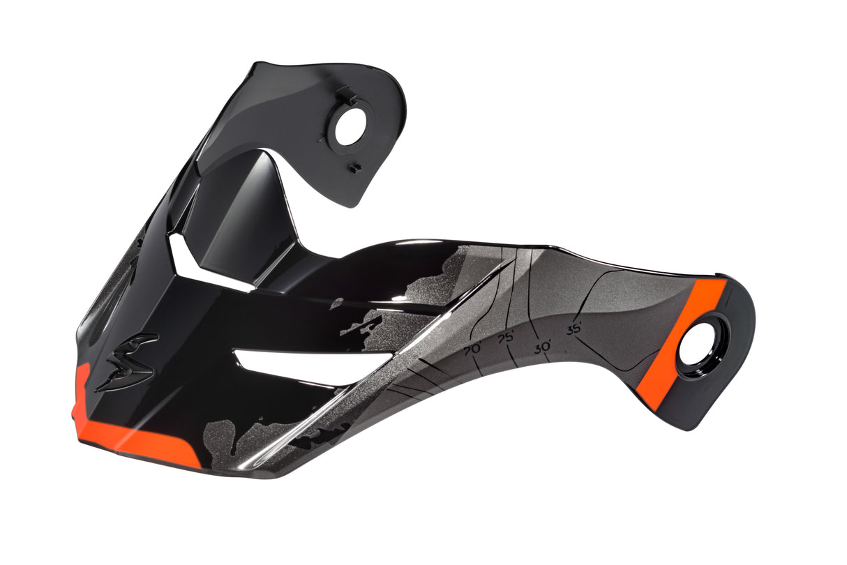 Scorpion - Exo At960 Peak Visor Topographic Black/Orange