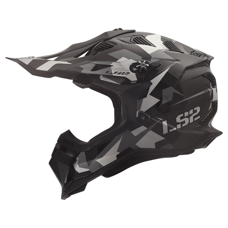 LS2 - Subverter Evo Motocross Helmet - Vector Gloss Black Gray White