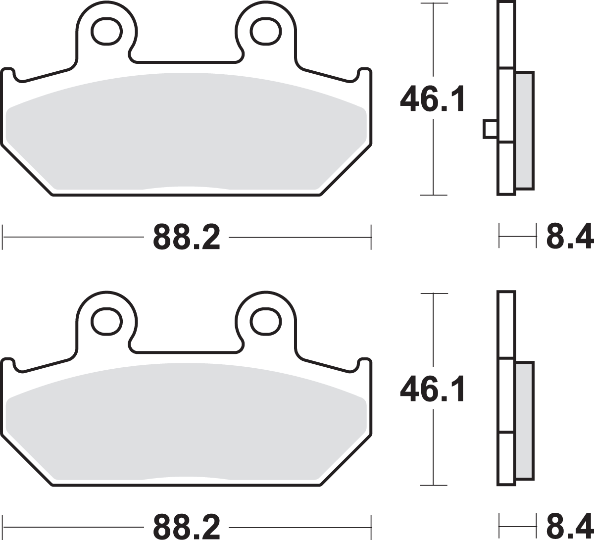 SBS Sintered Rear Brake Pads - 182MS (Suzuki Burgman / Burgman 400 / AN650 Burgman 2003–2026)