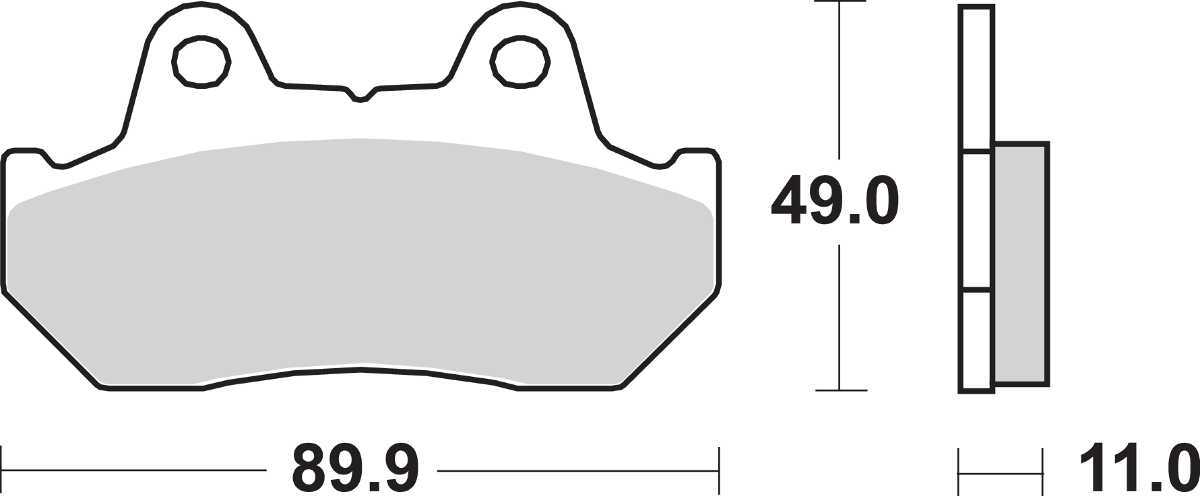 SBS Sintered Rear Brake Pads - 542LS (Honda Gold Wing / CB750F / V65 Magna 1977–2000)
