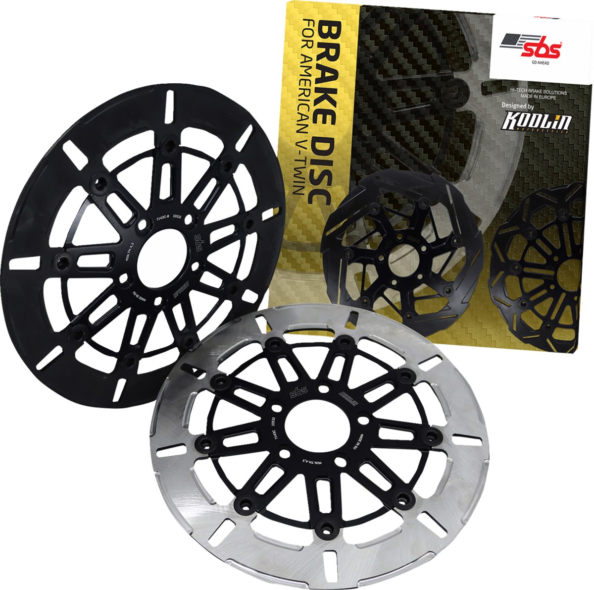 SBS Brake Rotor Designed by Kodlin, Front - 7143C (Harley-Davidson 2006–2025)