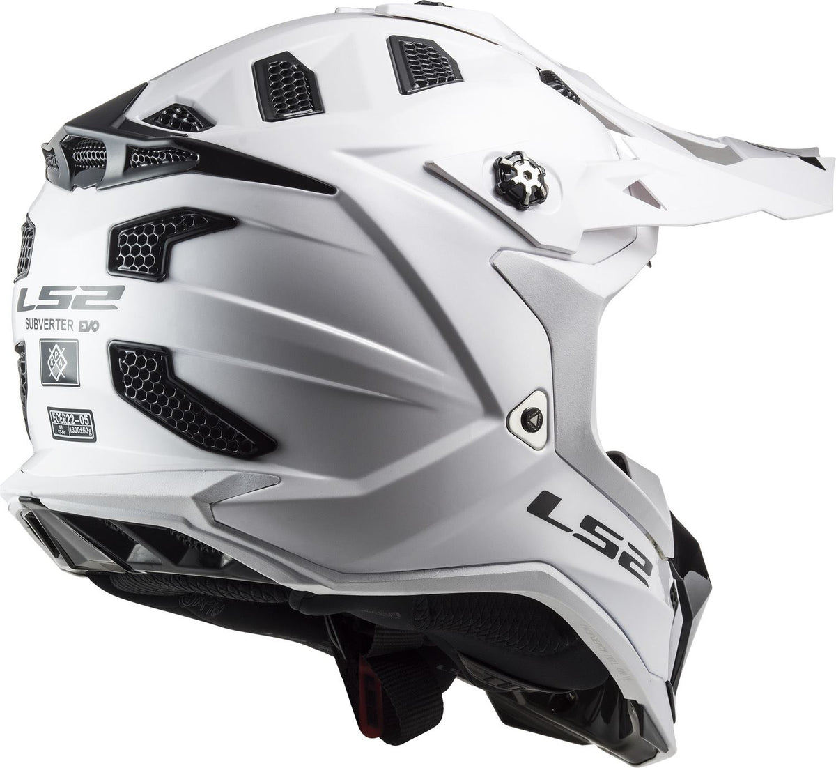 LS2 Subverter EVO Motocross Helmet | Solid | Gloss White | XS–3XL | 700-1021