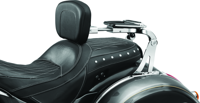 Kuryakyn Fixed Mounts Multi-Purpose Driver & Passenger Backrest 14-22 Indian Models Chrome - Cycle City Outdoors