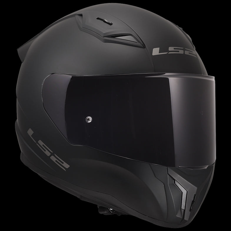 LS2 Centric Motorcycle Helmet w/ Dk Smoke Shield Matte Blk