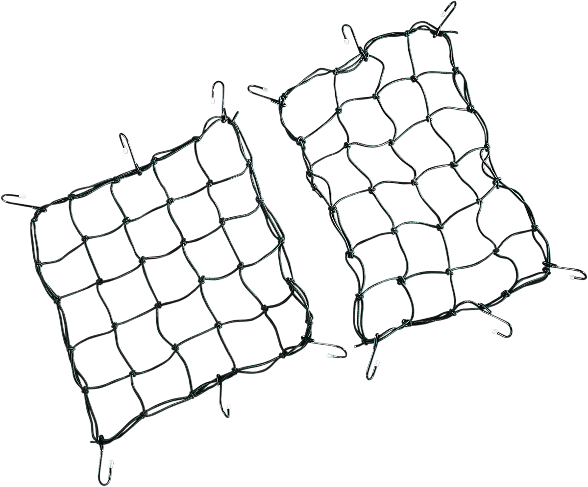 DRAG SPECIALTIES Cargo Net - 12" x 17" - 6 Hook - Black 10-6101B-HC4 - Cycle City Outdoors
