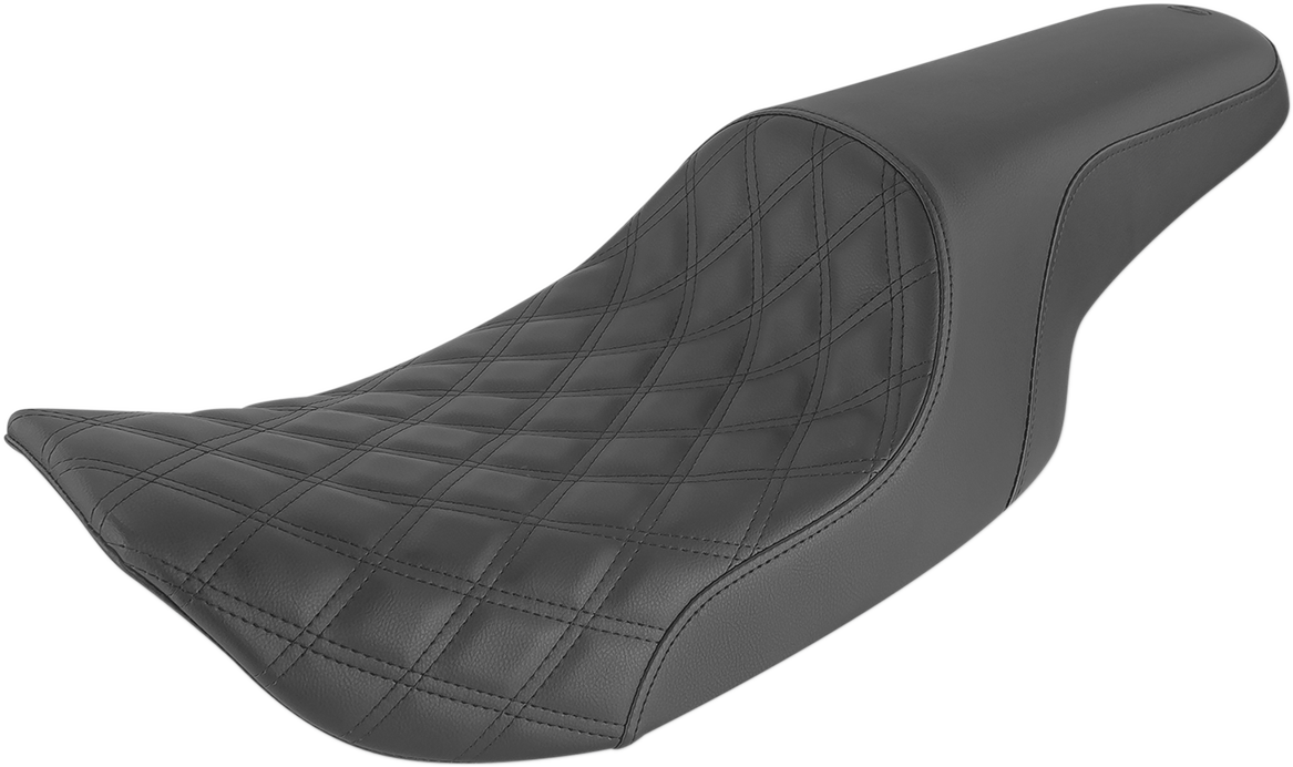 SADDLEMEN Profiler Seat - Front Lattice/Rear Smooth - Black - FLHR/X 897-06-149