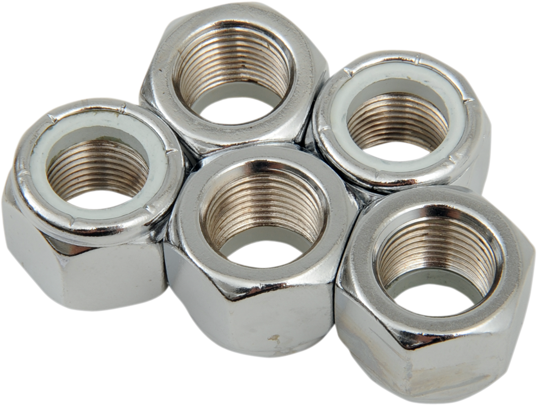 DRAG SPECIALTIES Nuts - Nylon - Chrome - 5/8"-18 MPB281 - Cycle City Outdoors