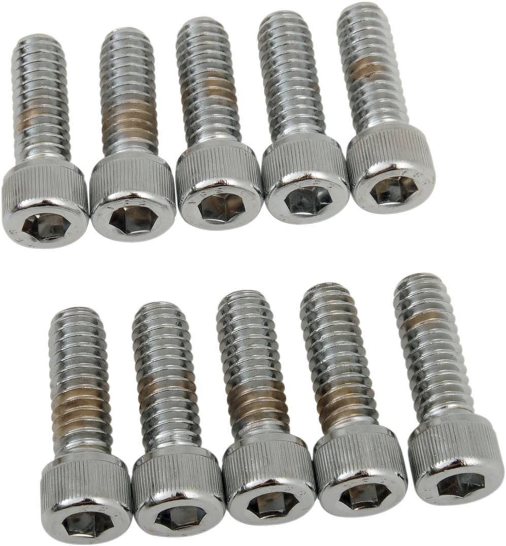 DRAG SPECIALTIES Bolts - Socket-Head - Knurled - 1/4-20 x 3/4" MPB179 - Cycle City Outdoors