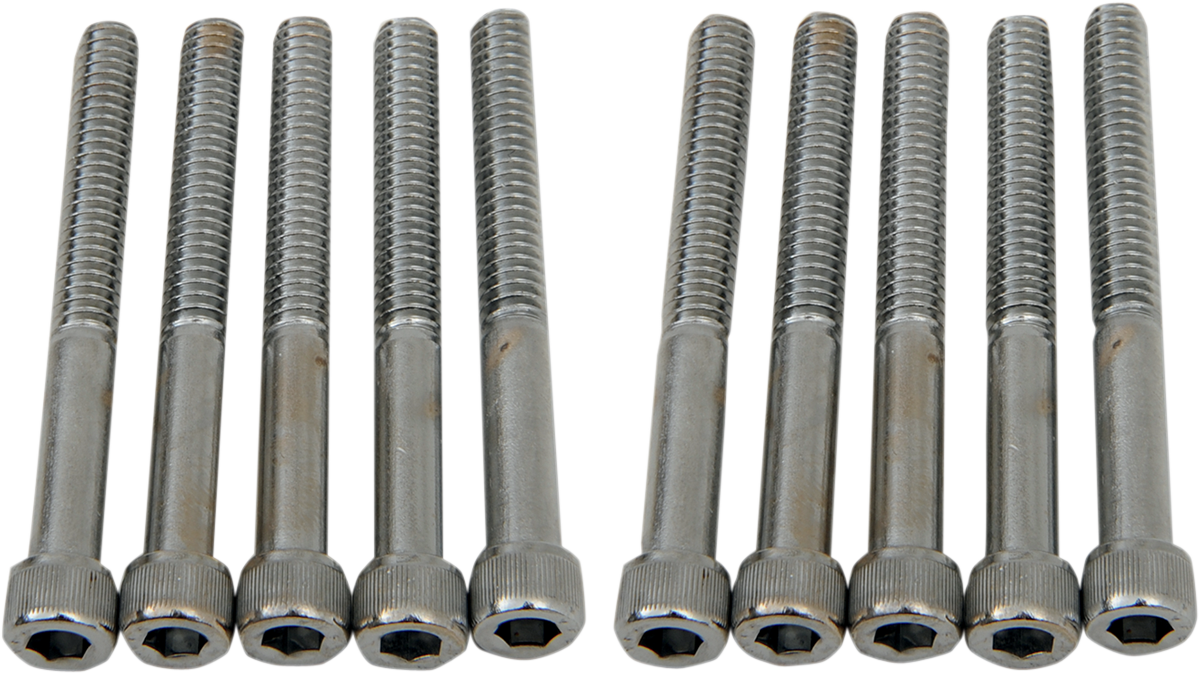 DRAG SPECIALTIES Bolts - Socket-Head - Knurled - 1/4-20 x 2-1/4" MPB186 - Cycle City Outdoors