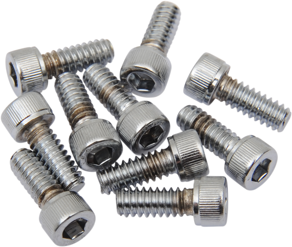 DRAG SPECIALTIES Bolts - Socket-Head - Replacement - Knurled/Coarse Thread - #10-24 x 1/2" - 10 Pack MPB192 - Cycle City Outdoors