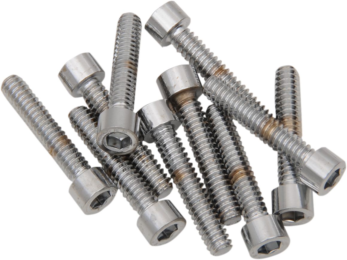 DRAG SPECIALTIES Bolts - Socket-Head - Replacement - Smooth/Coarse Thread - #10-24 x 3/4" - 10 Pack MPB194S - Cycle City Outdoors