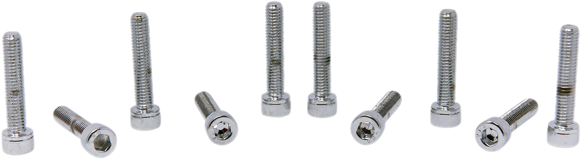 DRAG SPECIALTIES Bolts - Socket-Head - Replacement - Knurled/Fine Thread - #10-32 x 1" - 10 Pack MPB204 - Cycle City Outdoors
