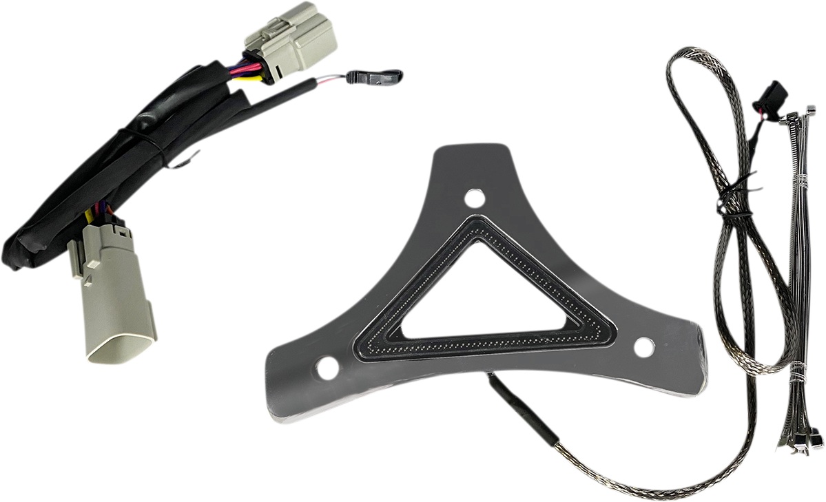 Custom Dynamics LED Backrest Light - Run/Brake - Chrome CD-BR-TKE-C - Cycle City Outdoors