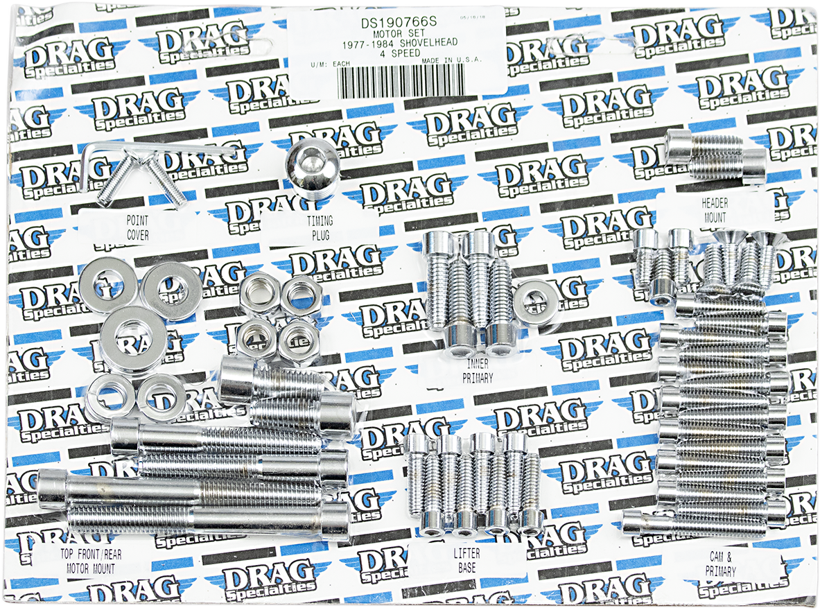 DRAG SPECIALTIES Bolt Kit - Motor - Smooth - FX/FL MK109S - Cycle City Outdoors