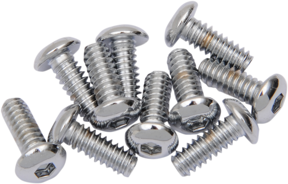 DRAG SPECIALTIES Bolts - Button Head/Replacement - #10-24 x 1/2" - 10 Pack MPB394 - Cycle City Outdoors
