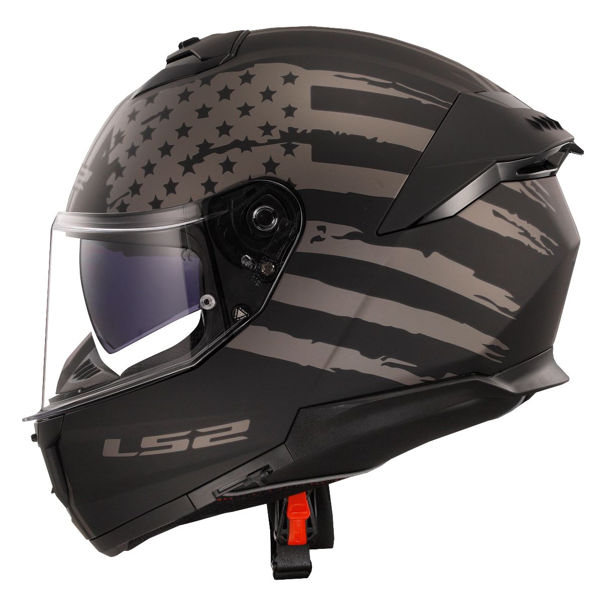 LS2 Stream II Full Face Street Helmet | America | Matte Gray/Black | XS–3XL | 808-1131