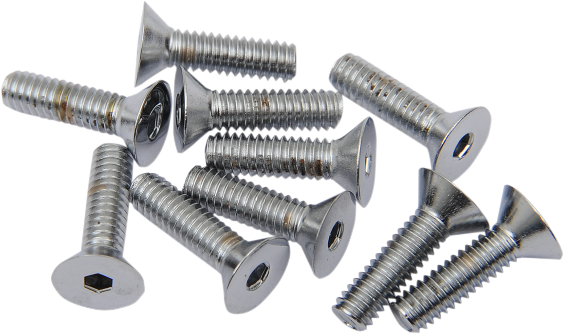 DRAG SPECIALTIES Bolts - Flat-Head - Chrome - 8-32 x 1/2" MPB363 - Cycle City Outdoors