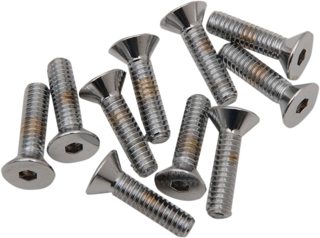 DRAG SPECIALTIES Bolts - Flat-Head - Chrome - 1/4"-20 x 1-1/4" MPB368 - Cycle City Outdoors