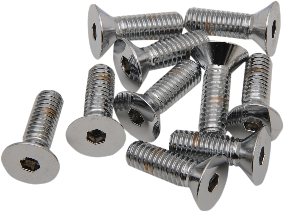 DRAG SPECIALTIES Bolts - Flat-Head - Chrome - 5/16-18 x 1" MPB579 - Cycle City Outdoors