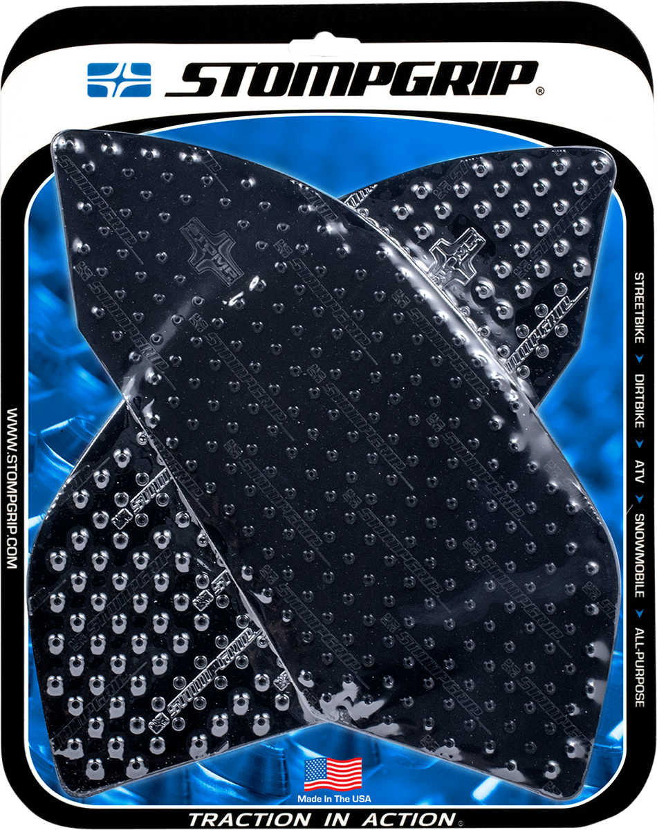 STOMPGRIP 55-10-0075B Tank Grips - Volcano - Black - Aprilia - RSV4/Tuono '10-'20 | Street