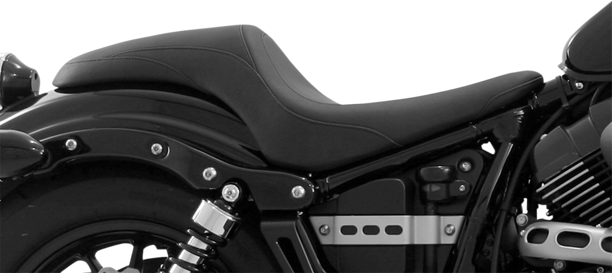 MUSTANG Seat - Tripper Fastback* - Smooth - Black - Bolt 75690