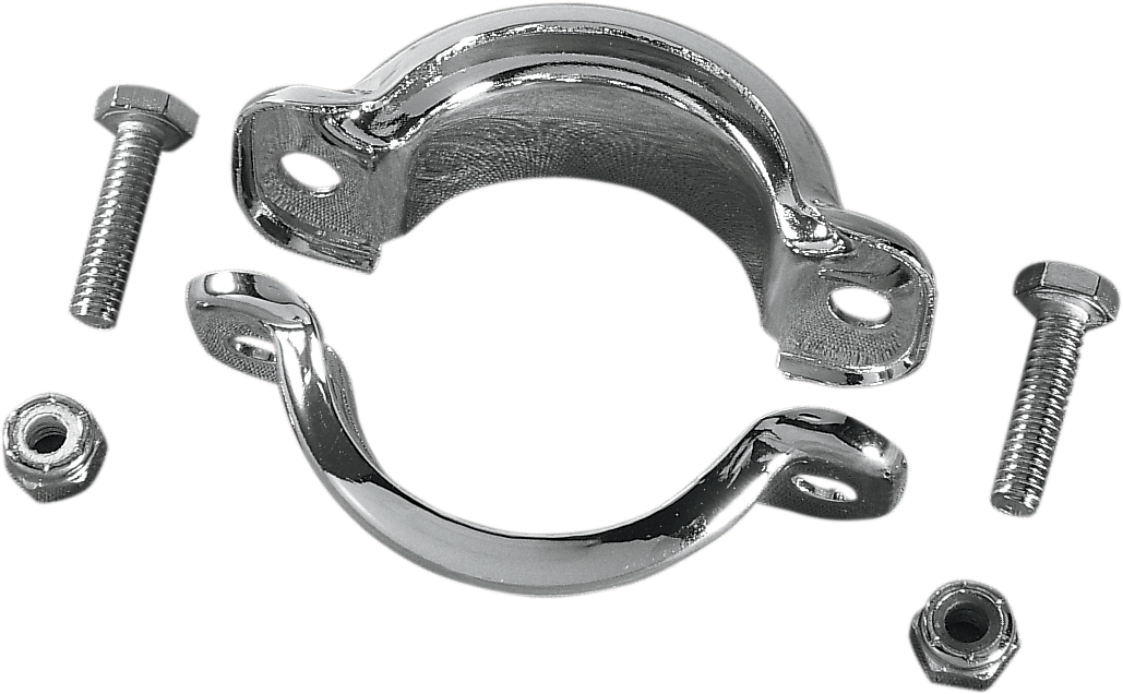 DRAG SPECIALTIES Muffler Clamps - Chrome 74785 - Cycle City Outdoors