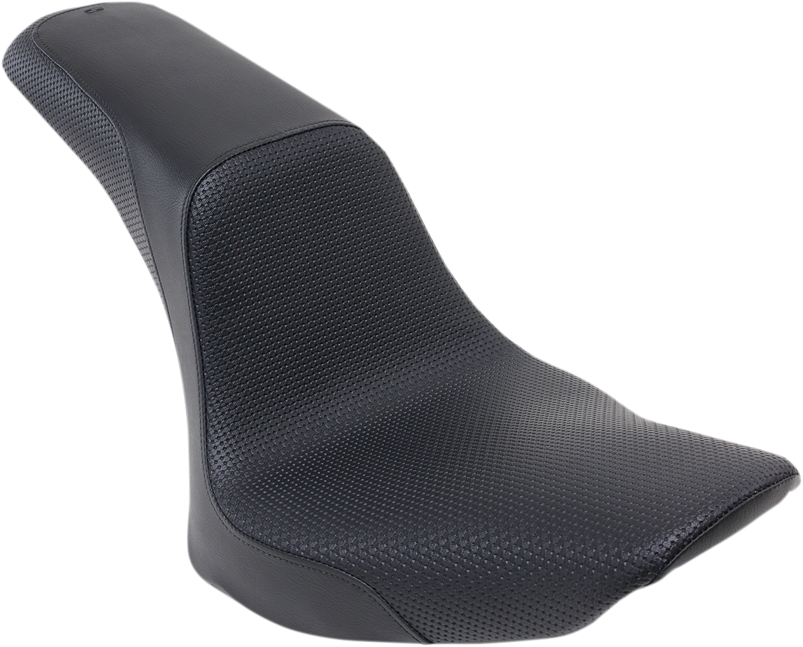 SADDLEMEN Profiler™ Basketweave Seat - Black - Softail '06-'17 806-23-147