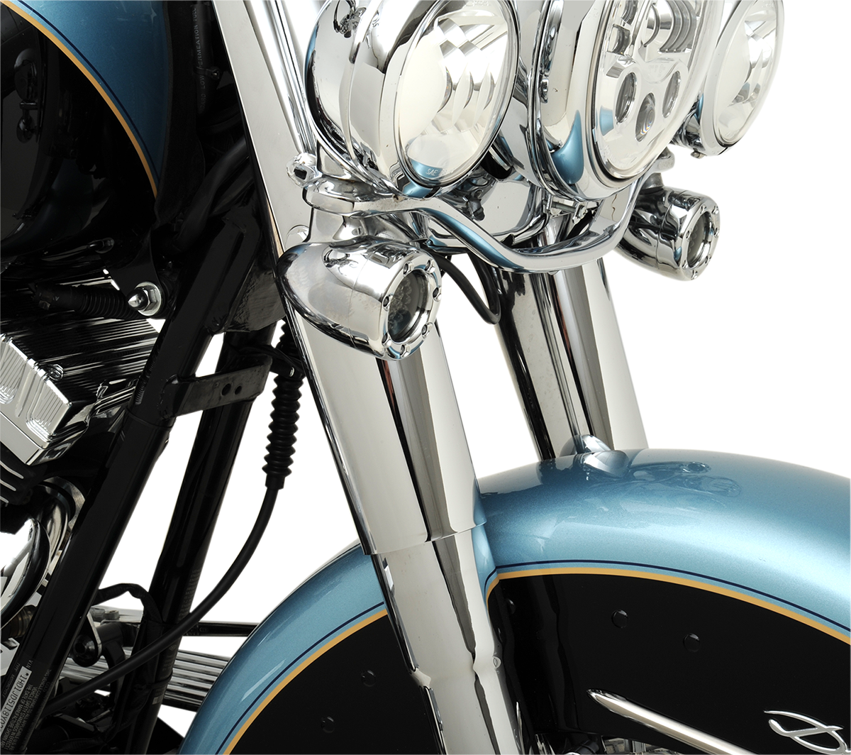 DRAG SPECIALTIES Fork Slider Covers - Chrome - Smooth - Stock Length - Replacement OEM Number 45964-86 74537 - Cycle City Outdoors