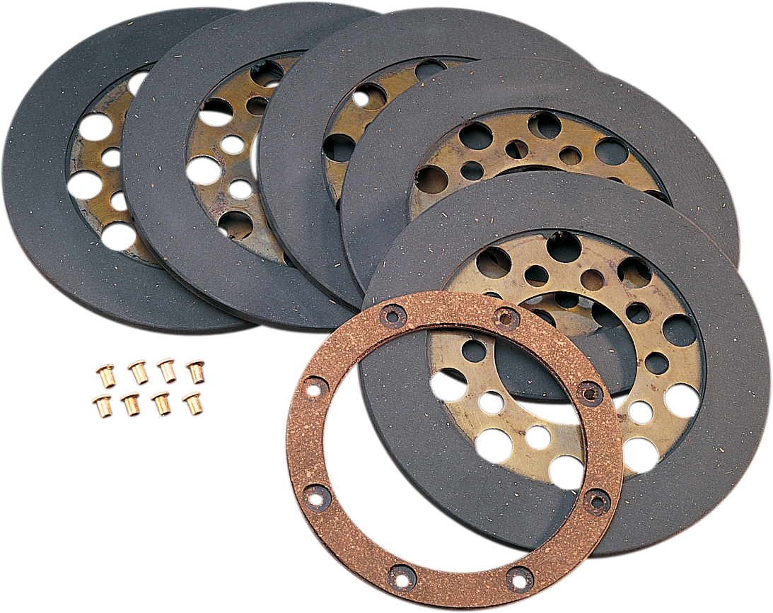 DRAG SPECIALTIES Clutch Plate Kit - '68-E'84 Shovelhead 17-0010A-BOX - Cycle City Outdoors