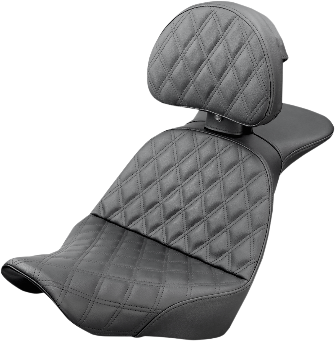 SADDLEMEN Explorer Seat - Lattice Stitched with Backrest - FXLR/FLSB '18-'19 - Part 818-29-030LS