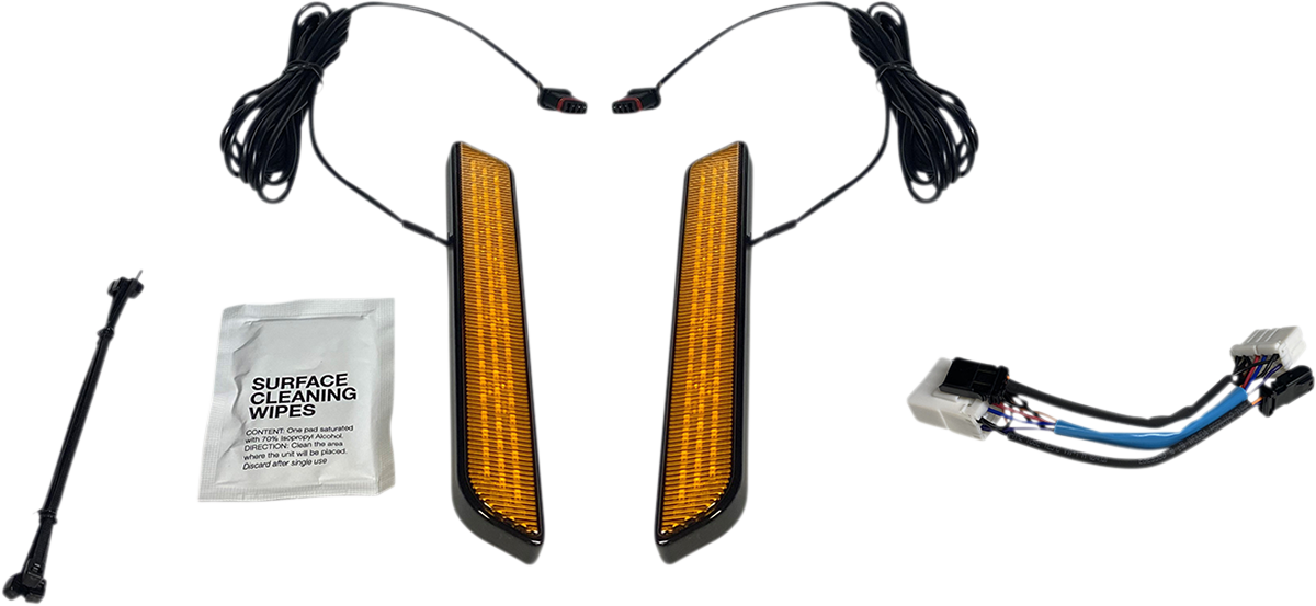 Custom Dynamics LED Fork Light - Amber - Black CD-FORK-HD-AB - Cycle City Outdoors