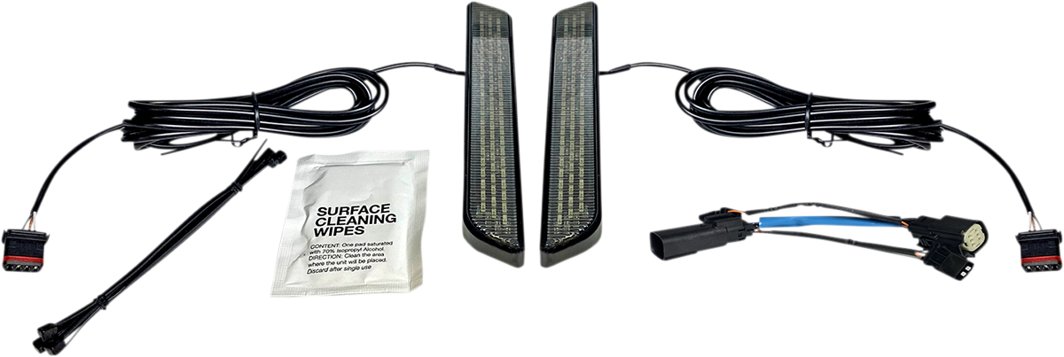 Custom Dynamics LED Fork Light - Smoke - Black CD-FORK-SS6-SB - Cycle City Outdoors