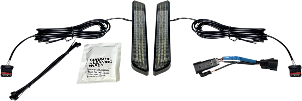 Custom Dynamics LED Fork Light - Smoke - Black CD-FORK-SS8-SB - Cycle City Outdoors