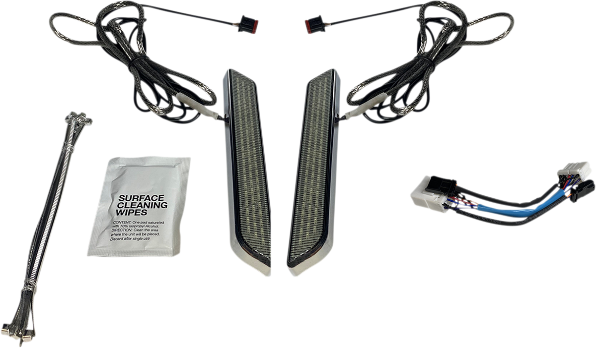 Custom Dynamics LED Fork Light - Smoke - Chrome CD-FORK-HD-SC - Cycle City Outdoors