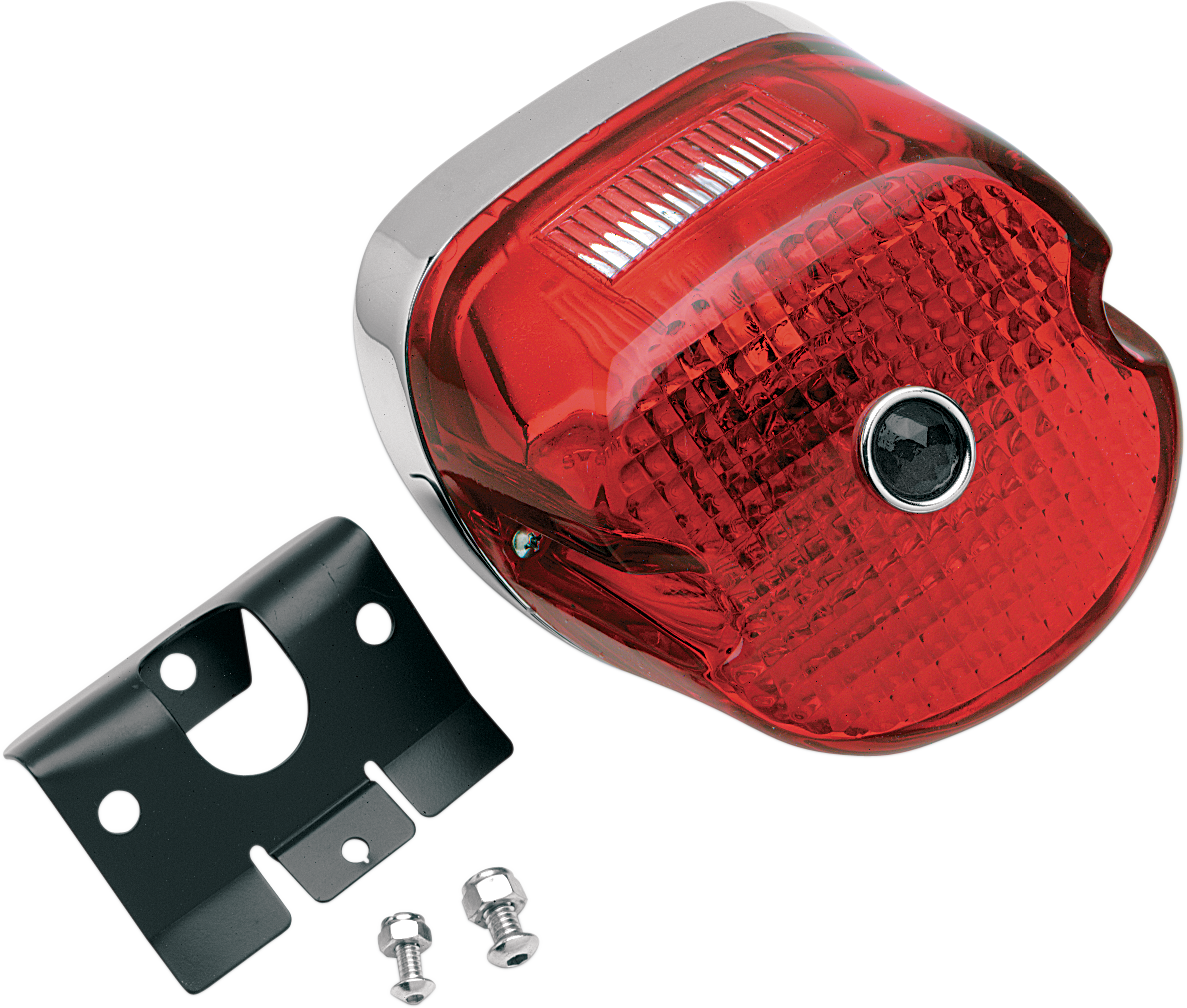 DRAG SPECIALTIES Taillight - Laydown/Blue Dot - Harley Davidson 120022CBM-BXLB1 - Cycle City Outdoors