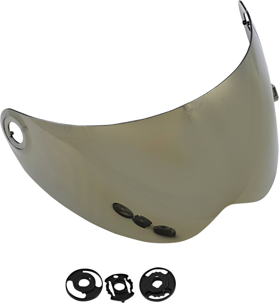 BILTWELL Lane Splitter Shield - Gen 2 - Gold Mirror 1112-222