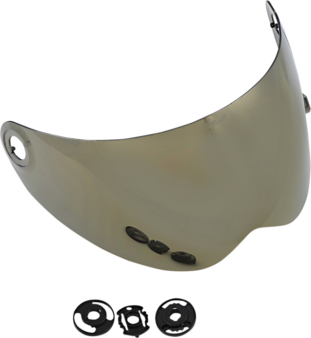 BILTWELL Lane Splitter Shield - Gen 2 - Gold Mirror 1112-222