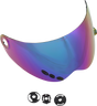 BILTWELL Lane Splitter Shield - Gen 2 - Rainbow Mirror 1112-223