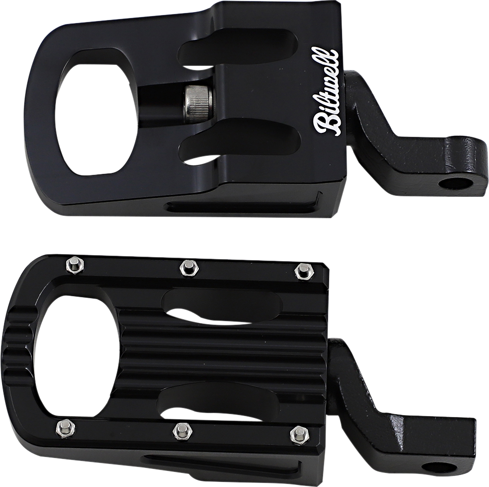 BILTWELL Punisher Foot Pegs - Step - Black 7005-203-02