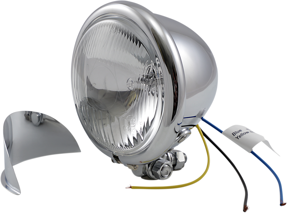 DRAG SPECIALTIES 4 1/2" Spotlight with Visor H-3 20-0026-BX-LB2 - Cycle City Outdoors