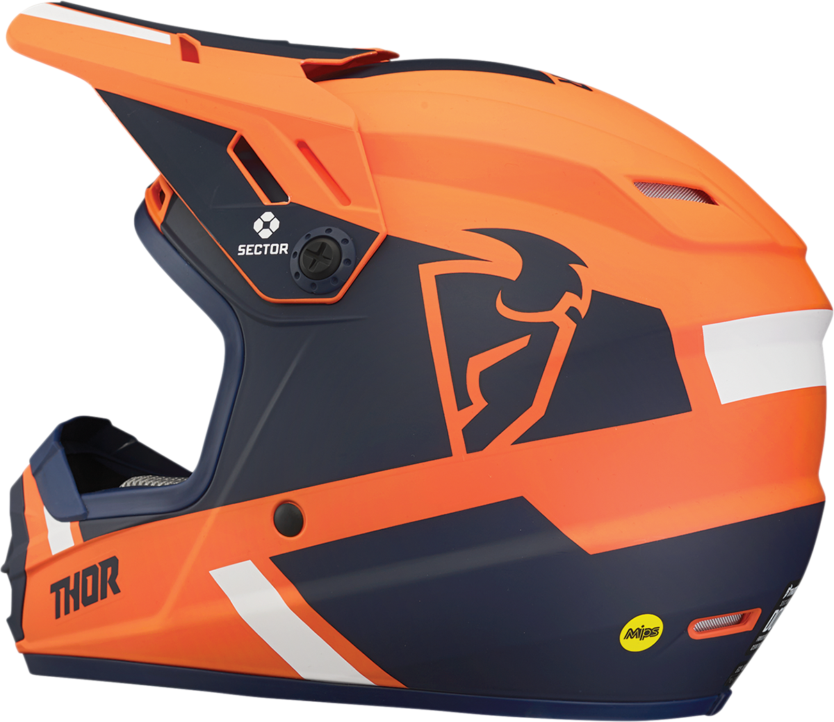 Thor Youth Sector Helmet - Split - MIPS? - Orange/Navy - Small 0111-1353 - Cycle City Outdoors