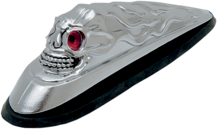 DRAG SPECIALTIES Skull Head -Illuminated Eyes - Chrome 91-6623R - Cycle City Outdoors