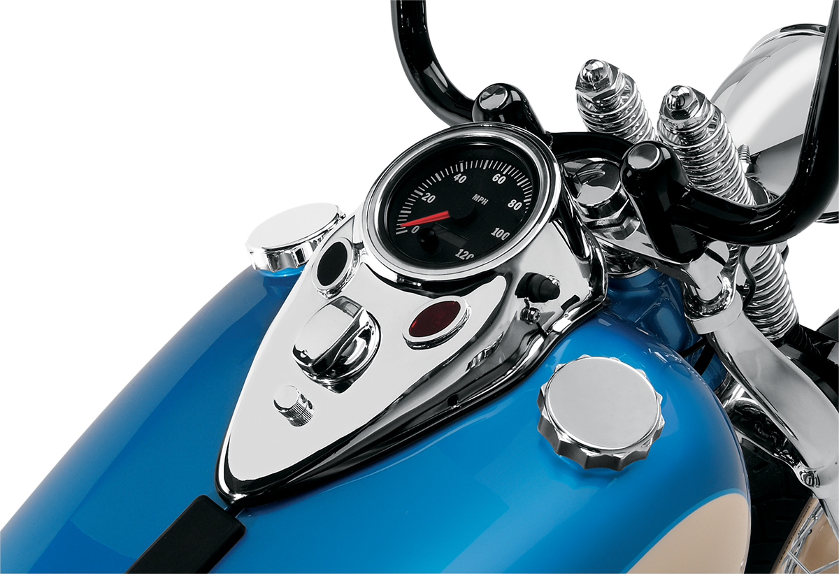 DRAG SPECIALTIES Cat Eye Dash Cover - Chrome 12-0034 - Cycle City Outdoors