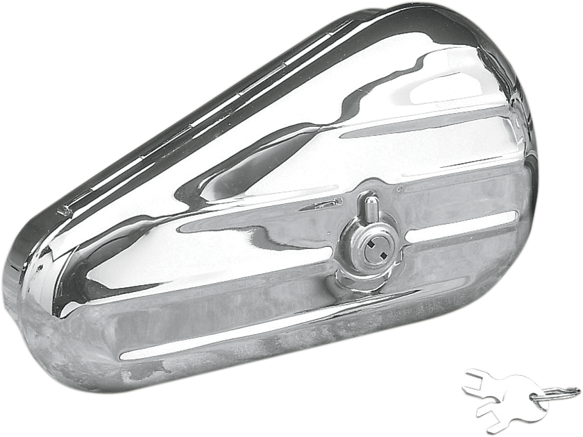 DRAG SPECIALTIES Left Teardrop Toolbox - Chrome 74348 - Cycle City Outdoors