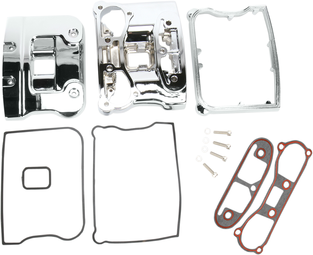 DRAG SPECIALTIES Rocker Cover Chrome - Evo/Big Twin 33-0082A-BXLB2 - Cycle City Outdoors