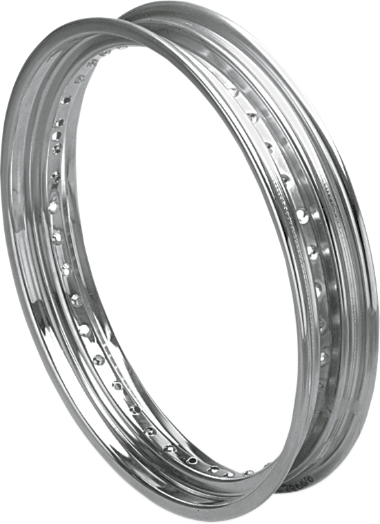 DRAG SPECIALTIES Rim - Drop Center - Rolled Edge - 40 Hole - Silver - 19x2.5 43018-73-PW-LB1 - Cycle City Outdoors