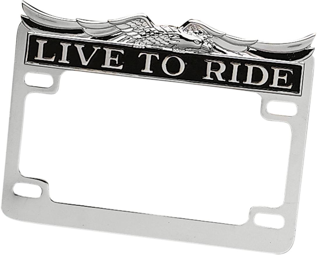 DRAG SPECIALTIES Chrome Live Ride License Frame 28-6014-BC732 - Cycle City Outdoors